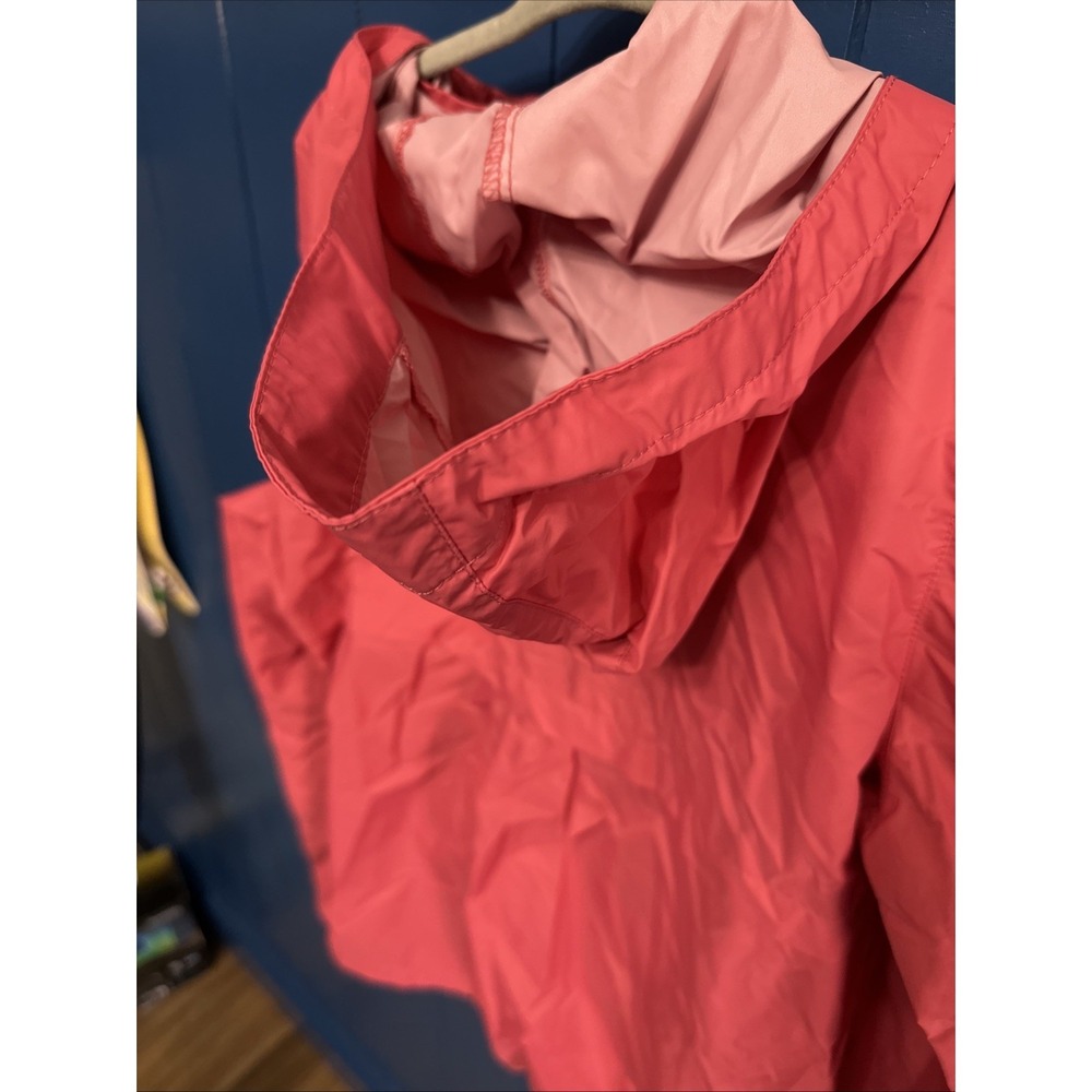 Columbia Girls' Pink Hooded Windbreaker Rain Jacket Shell Size Medium - Picture 9 of 9